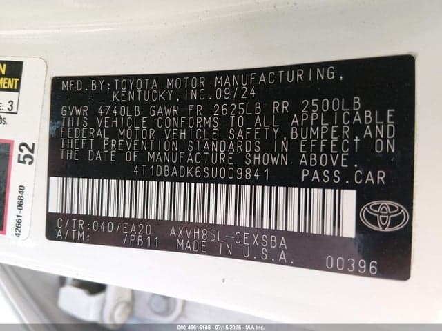 2025 TOYOTA CAMRY SE 9