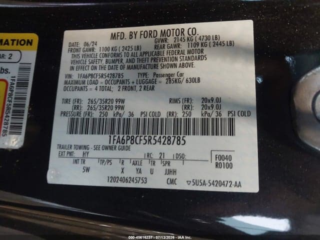 2024 FORD MUSTANG GT PREMIUM FASTBACK 9