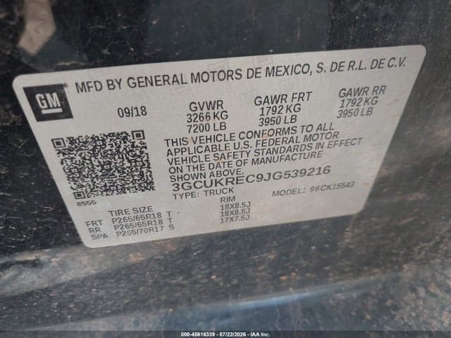 2018 CHEVROLET SILVERADO 1500 2LT 9
