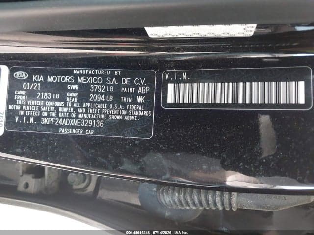 2021 KIA FORTE LXS 9