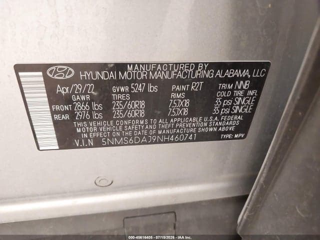 2022 HYUNDAI SANTA FE XRT 9