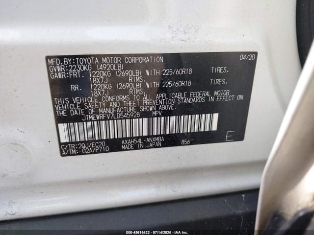 2020 TOYOTA RAV4 HYBRID XSE 9