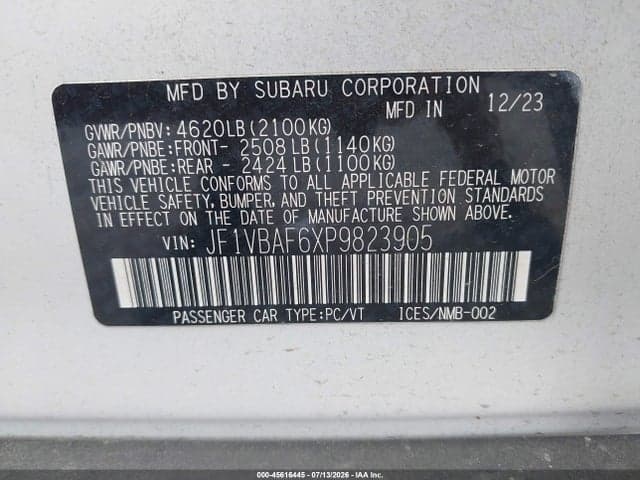 2023 SUBARU WRX PREMIUM 9