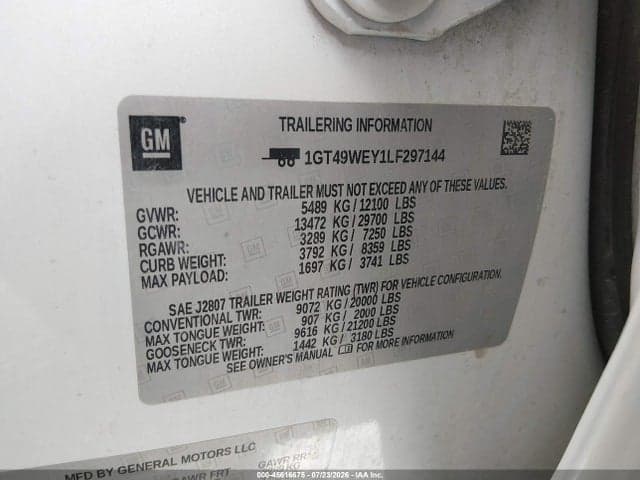 2020 GMC SIERRA 3500HD 4WD STANDARD BED DENALI 9