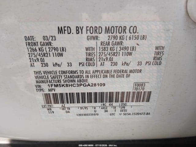 2023 FORD EXPLORER PLATINUM 9