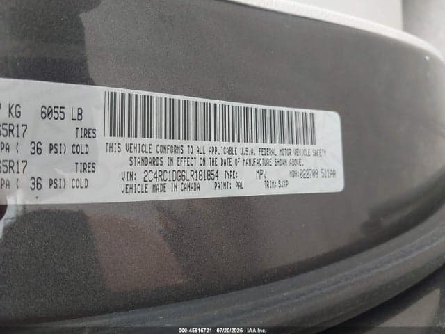 2020 CHRYSLER VOYAGER LXI 9