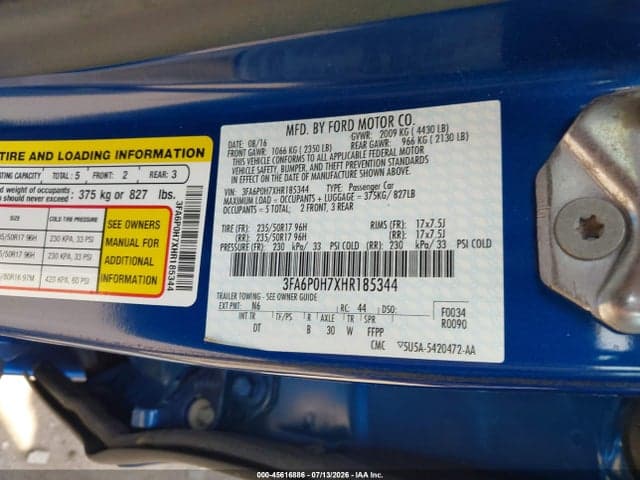 2017 FORD FUSION SE 9