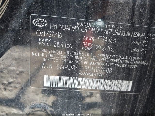 2017 HYUNDAI ELANTRA VALUE EDITION 9