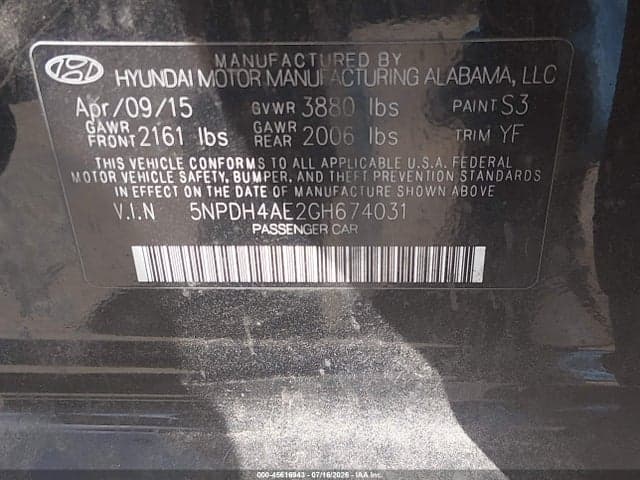 2016 HYUNDAI ELANTRA VALUE EDITION 9