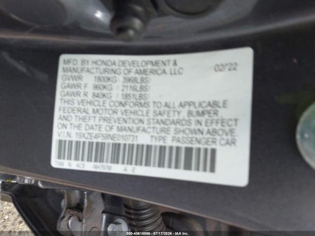 2022 HONDA INSIGHT EX 9