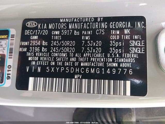 2021 KIA TELLURIDE SX 9