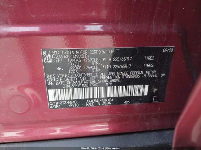 2021 TOYOTA RAV4 HYBRID LE 9