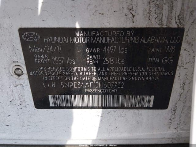 2018 HYUNDAI SONATA SEL 9