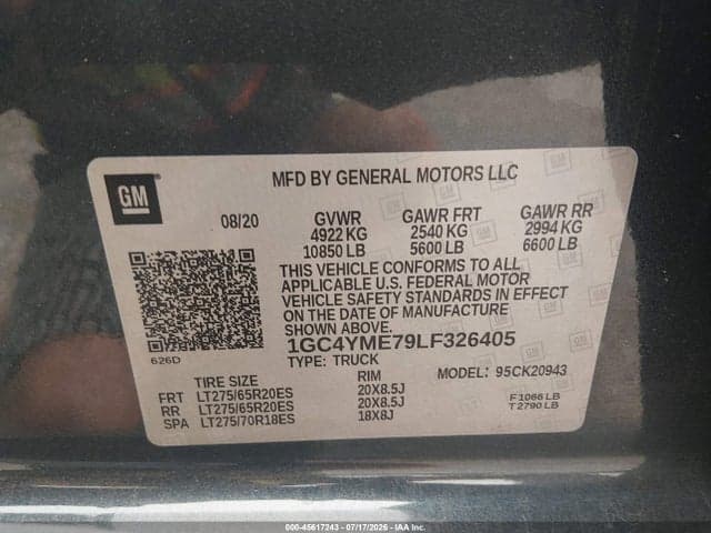 2020 CHEVROLET SILVERADO 2500HD 4WD LONG BED CUSTOM 9