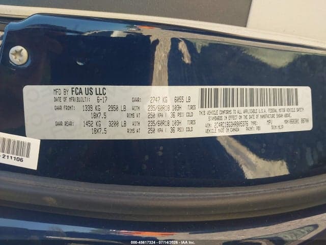 2017 CHRYSLER PACIFICA TOURING-L 9
