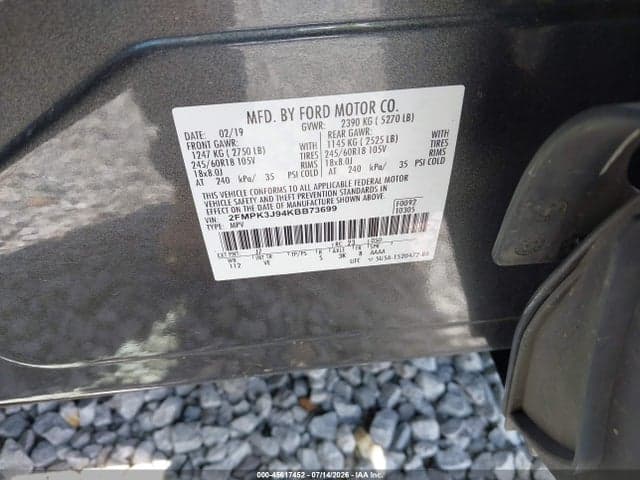 2019 FORD EDGE SEL 9