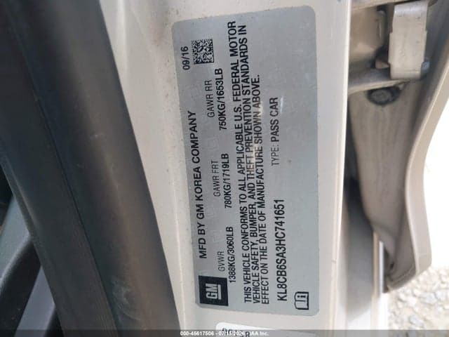 2017 CHEVROLET SPARK LS CVT 9