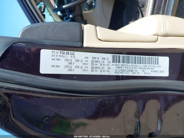 2018 JEEP GRAND CHEROKEE LIMITED 4X2 9