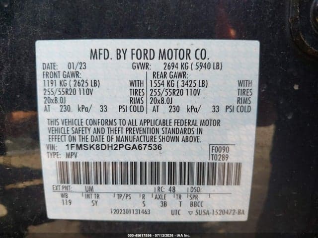 2023 FORD EXPLORER XLT 9