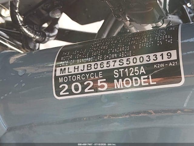 2025 HONDA ST125 A 10