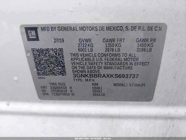 2019 CHEVROLET BLAZER 9
