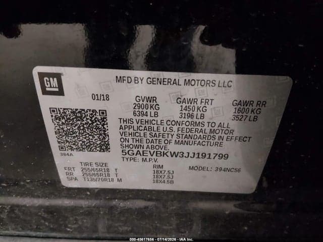 2018 BUICK ENCLAVE PREMIUM 9