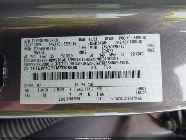 2021 FORD F-150 XLT 9