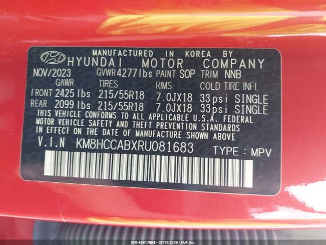 2024 HYUNDAI KONA SEL 9