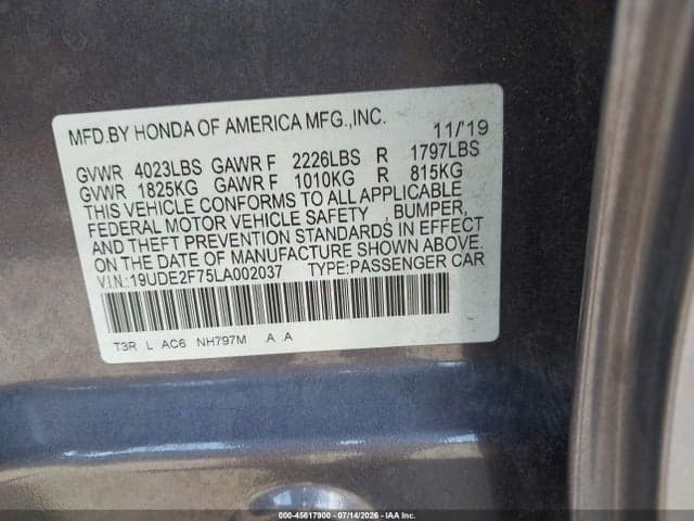 2020 ACURA ILX PREMIUM PACKAGE/TECHNOLOGY PACKAGE 9