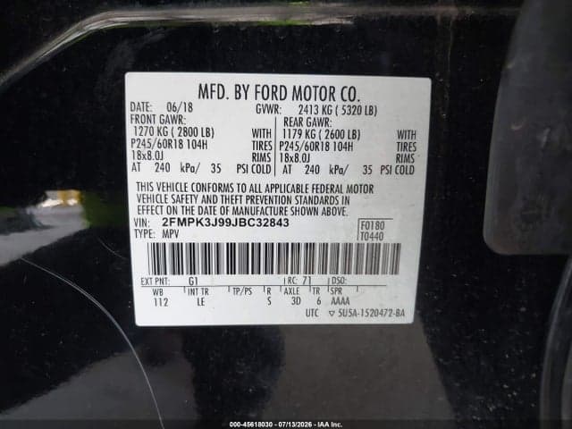 2018 FORD EDGE SEL 9