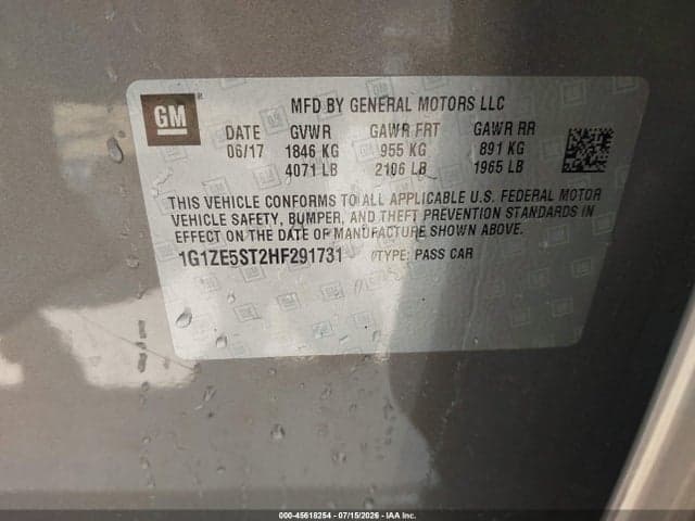 2017 CHEVROLET MALIBU 1LT 9