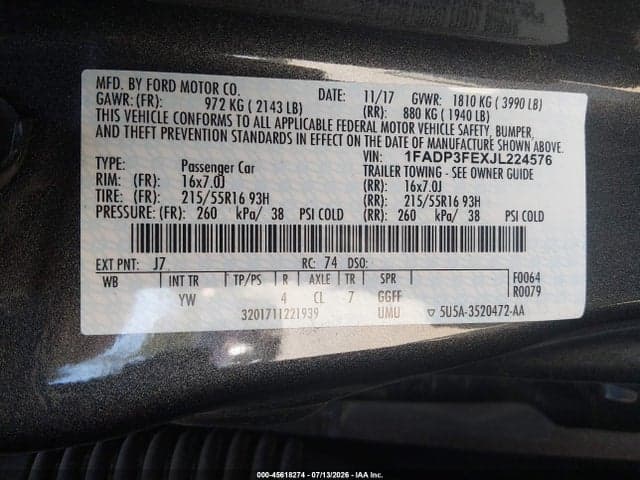 2018 FORD FOCUS SE 9