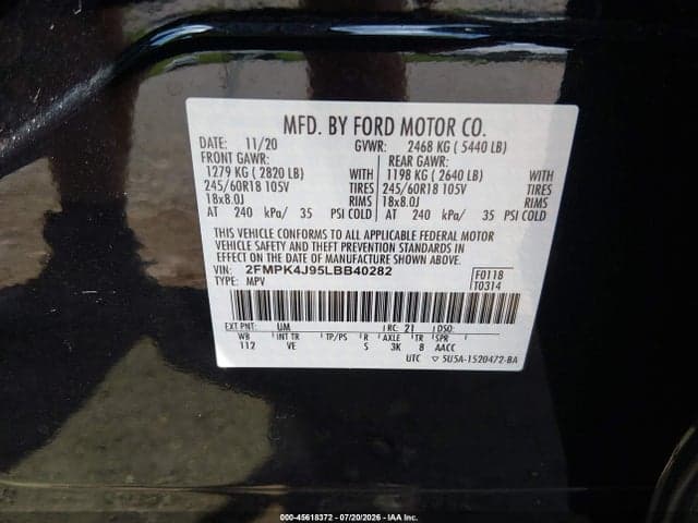 2020 FORD EDGE SEL 9