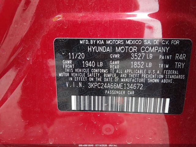 2021 HYUNDAI ACCENT SEL 9
