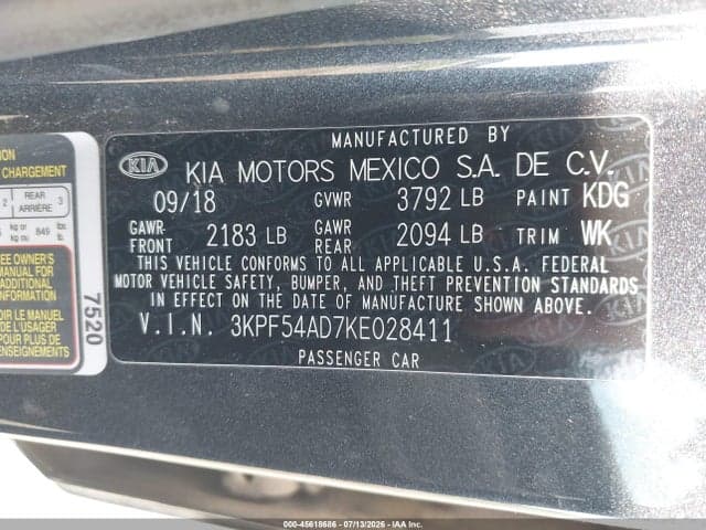 2019 KIA FORTE EX 9