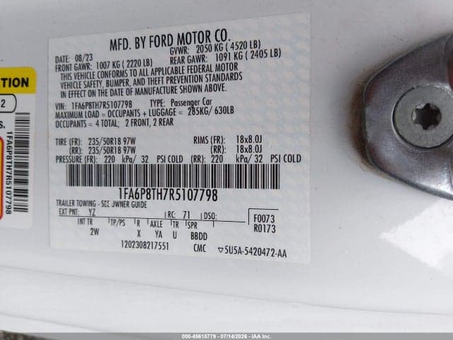 2024 FORD MUSTANG ECOBOOST FASTBACK 9