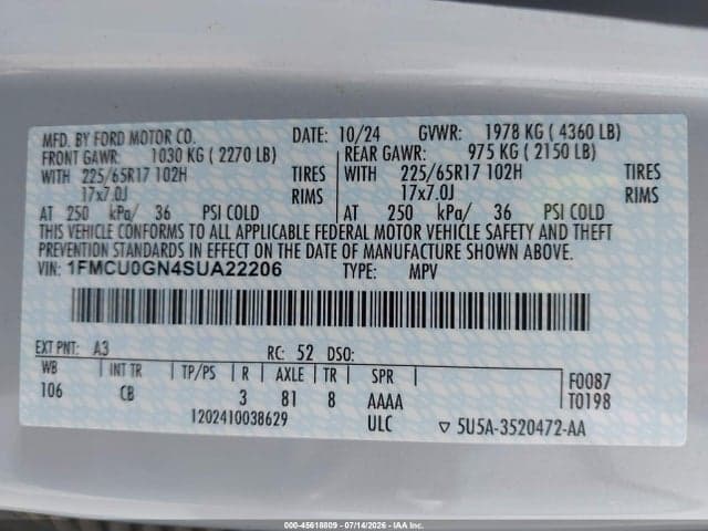 2025 FORD ESCAPE ACTIVE 9
