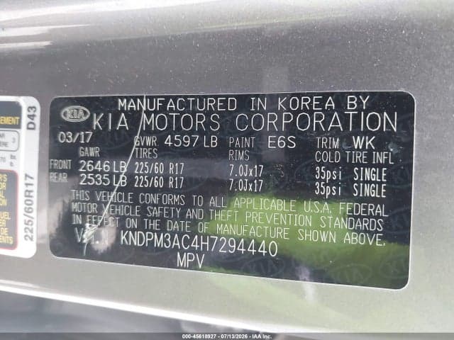 2017 KIA SPORTAGE LX 9