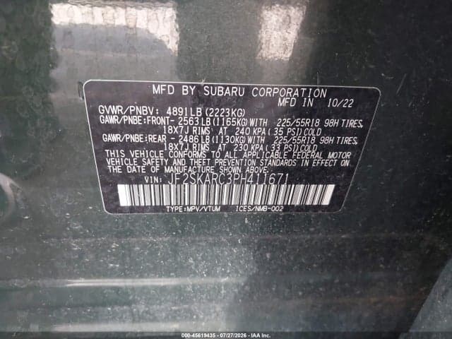 2023 SUBARU FORESTER TOURING 9