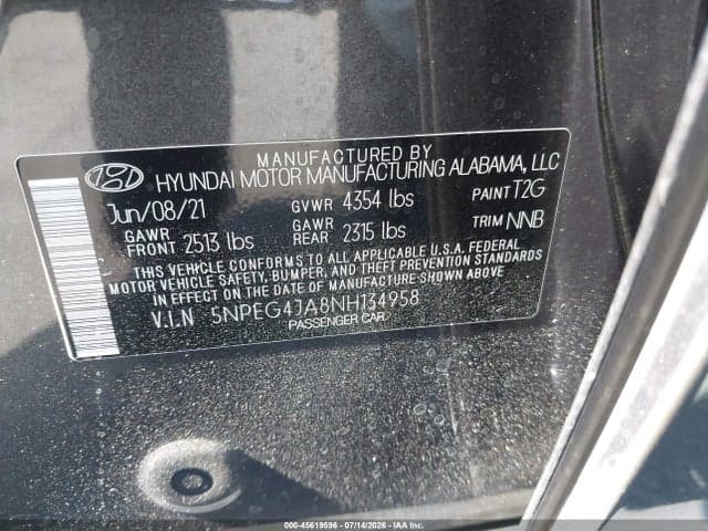 2022 HYUNDAI SONATA SE 9