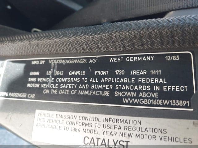 1984 VOLKSWAGEN JETTA DELUXE 9