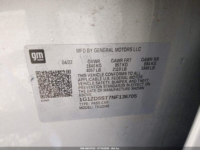 2022 CHEVROLET MALIBU FWD LT 9