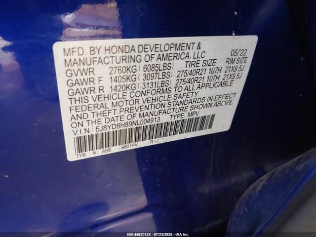 2022 ACURA MDX TYPE S W/ADVANCE PACKAGE 9
