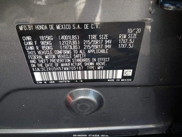 2021 HONDA HR-V 2WD EX 9