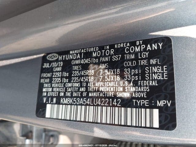 2020 HYUNDAI KONA ULTIMATE 9