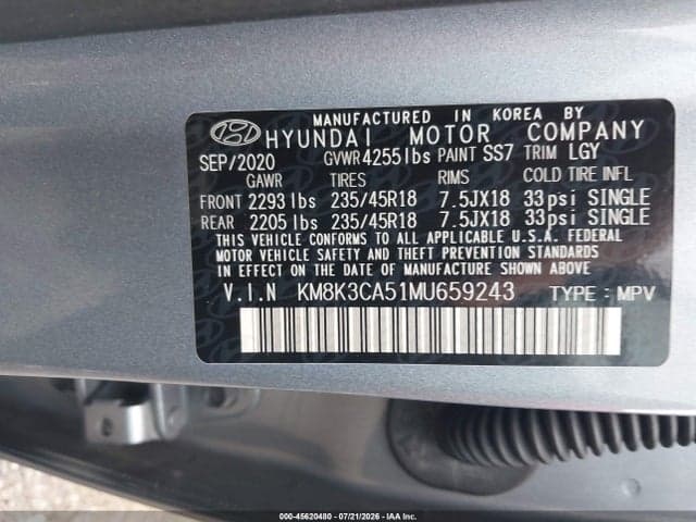 2021 HYUNDAI KONA LIMITED 9