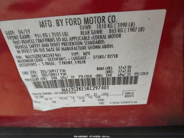 2019 FORD ECOSPORT TITANIUM 9