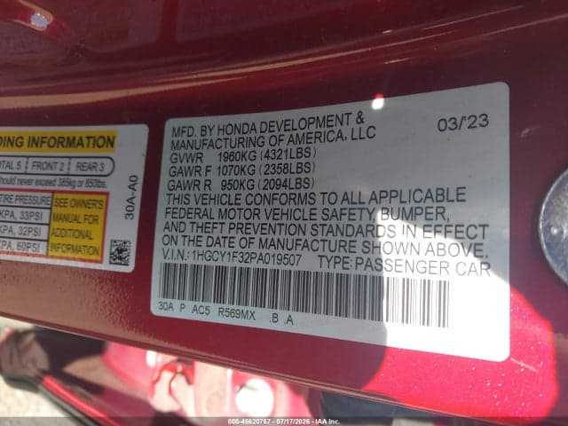 2023 HONDA ACCORD EX 9