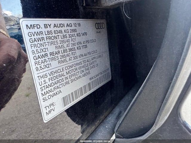 2020 AUDI Q7 PREMIUM PLUS 55 TFSI QUATTRO TIPTRONIC 9