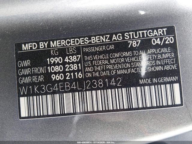 2020 MERCEDES-BENZ A 220 9